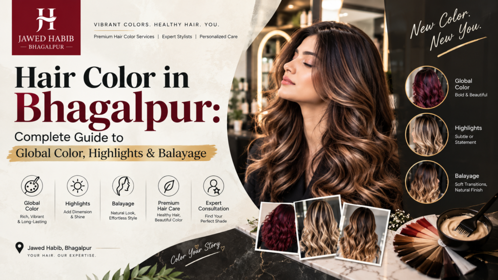 Hair Color in Bhagalpur: Complete Guide to Global Color, Highlights & Balayage
